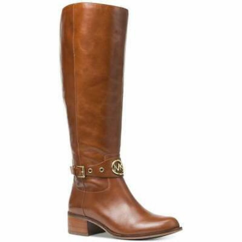 MK Women's Knee High Leather Riding Boots